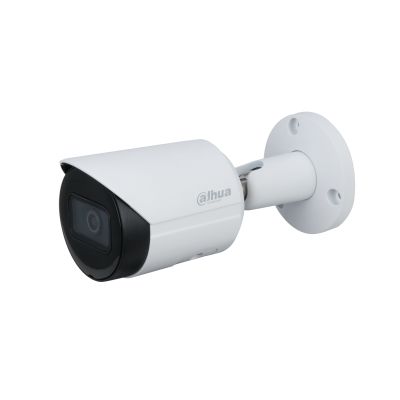 AMARA DAHUA BULLET METÁLICA, 8 MPX, DETECCIÓN INTELIGENTE Y DE ANOMALÍAS, RANURA MICRO SD,FIJA 2.8MM, IR LED 30M, FUENTE DE ALIMENTACIÓN 12V DC/POE, PROTECCIÓN IP67
