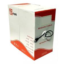CABLE UTP CAT.5E  REGUVOLT EXTERIOR COBREADO DOBLE VAINA NEGRA 24AWG (305 MTS)