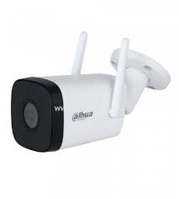 CAMARA DAHUA BULLET BULLET METÁLICA + PLÁSTICA,  4 MPX, IR 30 MTS, ANTENA DUAL 2.4G WI-FI, MICRÓFONO Y ALTAVOZ INCORPORADOS, RANURA PARA TARJETA MICRO SD, IP67