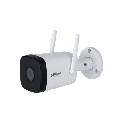 CAMARA DAHUA BULLET METÁLICA + PLÁSTICA WI-FI, DOS ANTENAS, RANURA MICRO SD, H.265, IR LED, IR 30M, MICRÓFONO Y ALTA VOZ INCORPORADO, IP67
