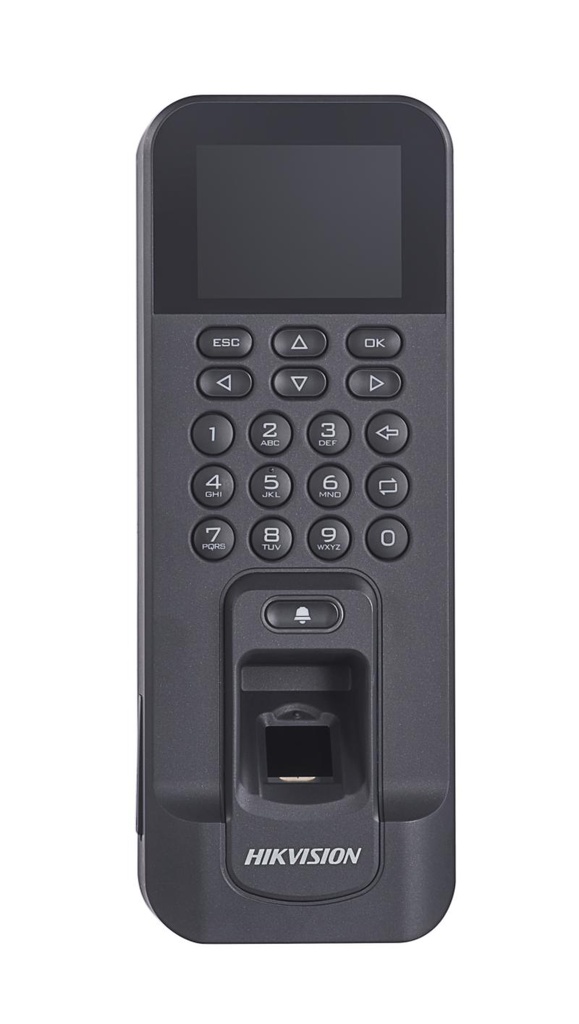 CONTROL DE ACCESO HIKVISION,ACCESO, PANTALLA LCD, HUELLA (3.000),  RFID (3.000), TCP/IP, WIFI, RS-485, INTERFAZ WIEGAND