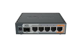 HEX S MIKROTIK - 5 GIGABIT 1 SFP CPU 2X 880MHZ 256MB RAM USB MICROSD L4 IPSEC HARD CON FUENTE 