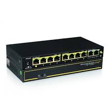 SWITCH CCTV CYGNUS ETHERNET POE+ 8 DOWNLINK + 2 UPLINK 100MB/S 120W