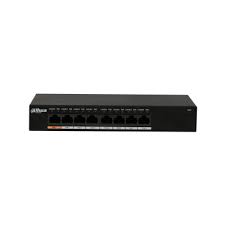 SWITCH DAHUA 8 PUERTO ETHERNET CON 4 PUERTO POE, POE DE LARGA DISTANCIA, PERRO GUARDIÁN DE POE, HI-POE 60W, PUERTOS ALL-GIGA, AMPLIA TEMPERATURA DE TRABAJO