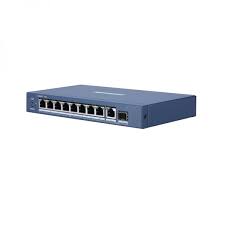 SWITCH POE HIKVISION DE 8 PUERTOS POE/POE+, + 1UPLINK 100 MBPS, 802.3AF, MAX + 1 PUERTO SFP