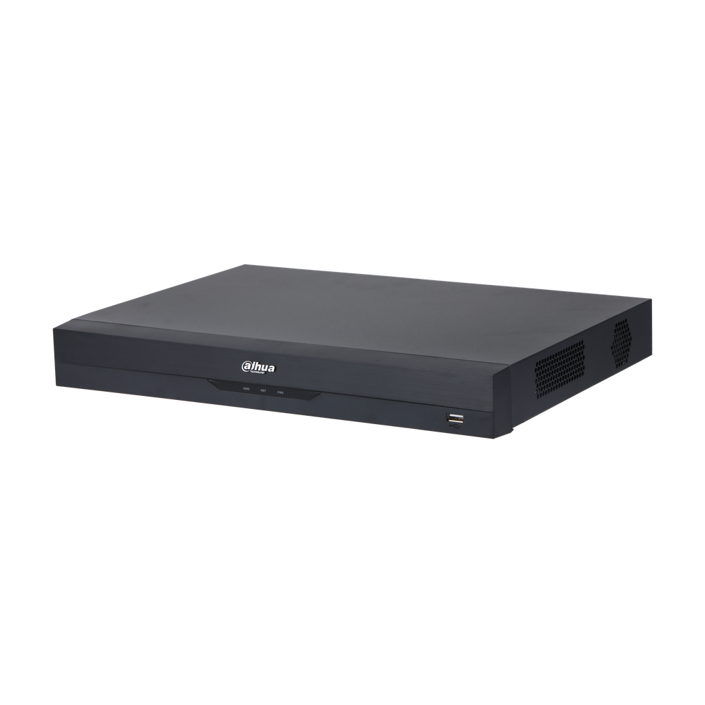 XVR DAHUA 32 CANALES, 1080N/720P, 2HDDS, WIZSENSE, H.265+/H.265, 16 CANALES IP MAX