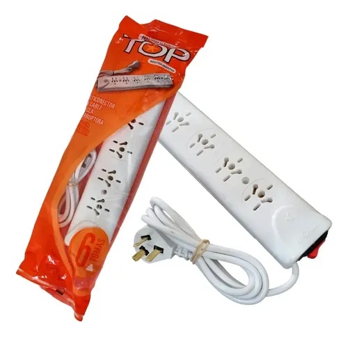 ZAPATILLA 6 TOMAS C/INTERRUPTOR Y CABLE TOP