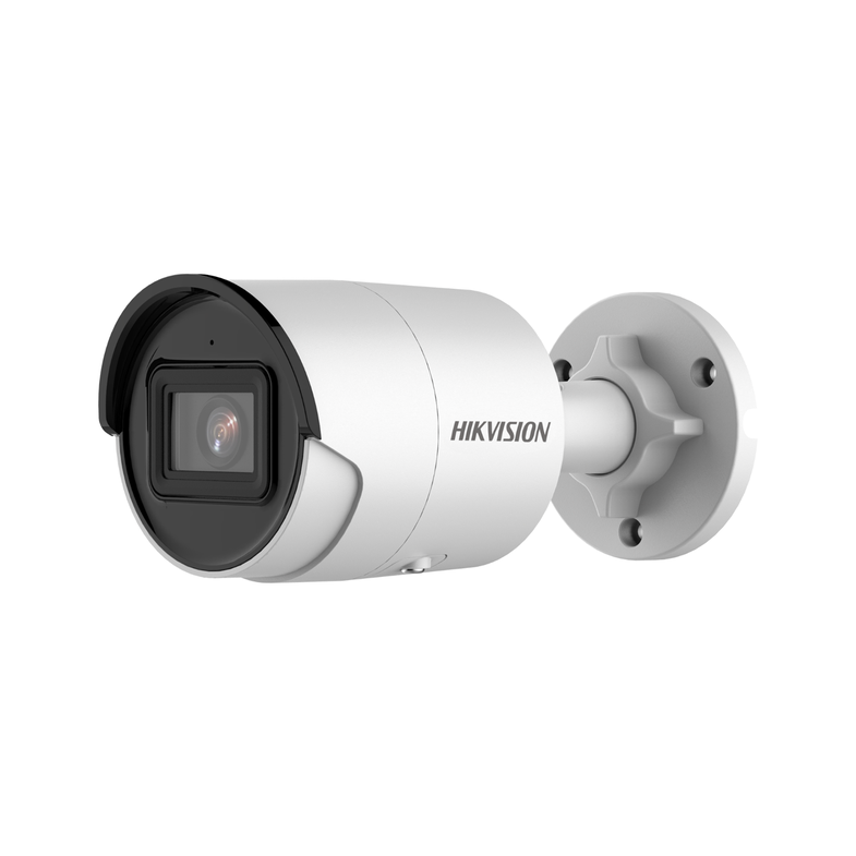 CÁMARA HIKVISION IP BULLET 8 MPX, 2,8MM, ACUSENSE, IR 40 MTS, WDR 120DB. RANURA  PARA MICRO SD HASTA 256GB, 12VDC POE, IP67