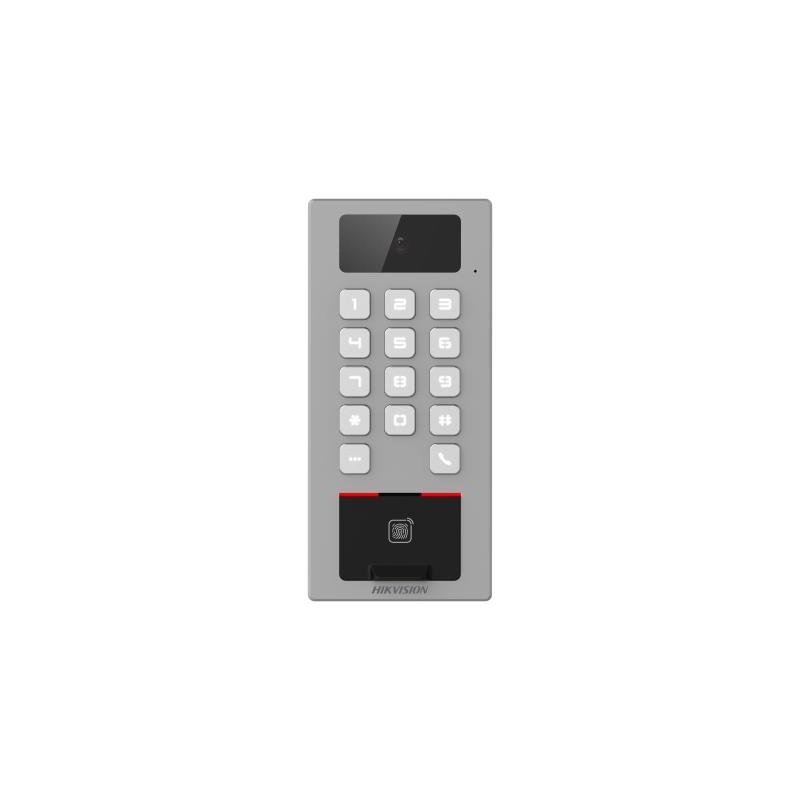 CONTROL DE ACCESO HIKVISION, 2 EN 1, ANTIVANDÁLICO IP65, IK09, FUNCIÓN DE VIDEOPORTERO, WIFI, HUELLA, TARJETA, CÓDIGO, 100,000 TARJETAS MIFARE, 10000 HUELLAS,  300,000 EVENTOS RS-485