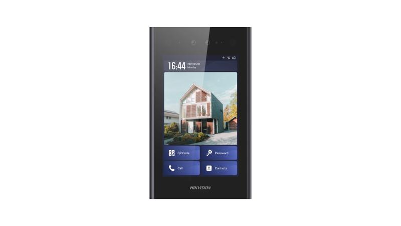 FRENTE DE PORTERIA HIKVISION, PANTALLA TACTIL LCD 8, ANDROID, CÁMARA 2MP, TARJETA, CÓDIGO PIN, CÓDIGO QR, HUELLA DIGITAL Y RECONOCIMIENTO FACIAL, IP65, USUARIOS 20.000, ROSTROS 10.000, TARJETAS 100.000, TCP/IP, RTSP, 12 VCC, 2 A