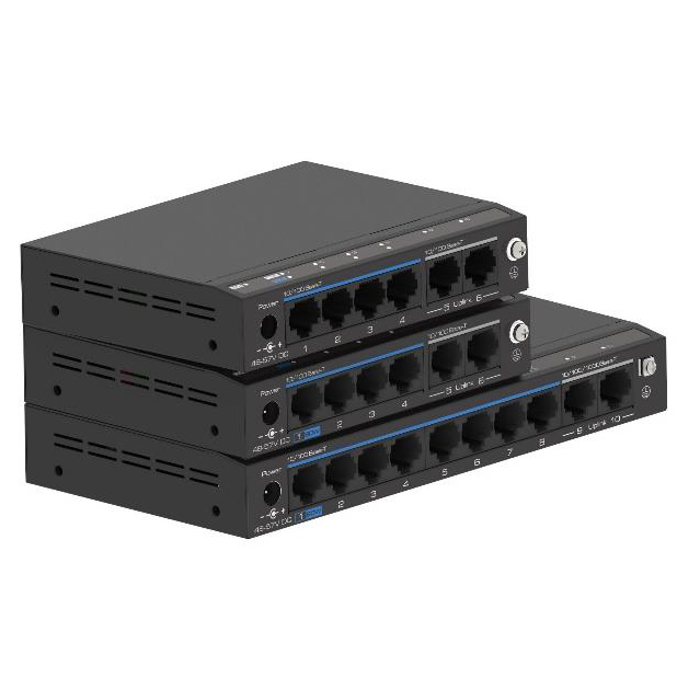 SWITCH CYGNUS 4 PUERTOS POE++ GB + 2 UPLINK GIGABIT, NO ADMINISTRABLE, 60W
