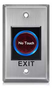 PULSADOR BOTON EXIT NON TOUCH EXTERIOR IP55 COMPATIBLE CON CAJA DE LUZ ESTÁNDAR, PANEL Y BOTÓN DE ACERO INOXIDABLE, NA/NC/COMÚN