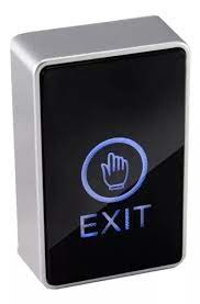PULSADOR BOTON EXIT TOUCH TACTIL LUMINOSO 86 MM X 50 MM X 21 MM, NA/NC/COMÚN
