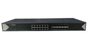 SWITCH POE HIKVISION DE  12 GIGABIT RJ45 Y 12 DE FIBRA SFP ÓPTICA GIGABIT, NO ADMINISTRABLE