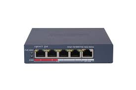 Switch Hikvision smart 4 Poe de 10/100 Mbps,  1 up-link,  45 W