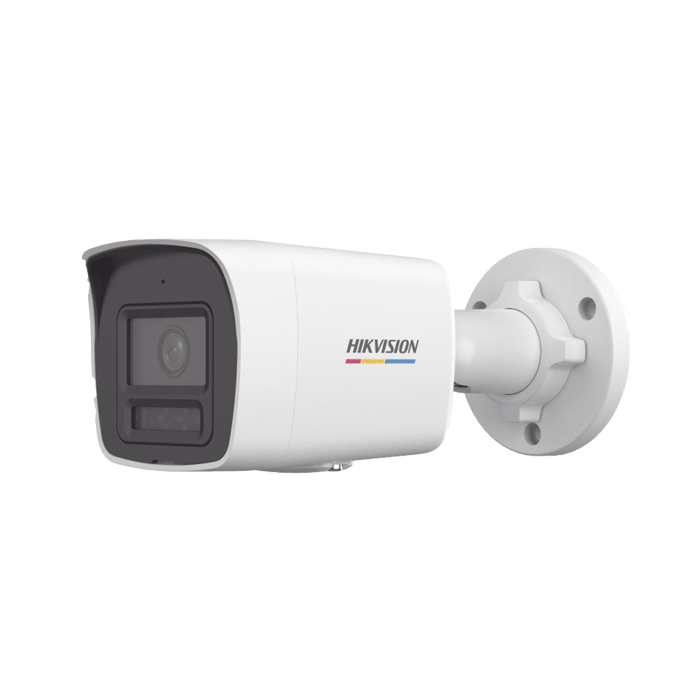 Camara IP Hikvision 4 mpx Bullet, Dual Light + ColorVu, Lente 2.8 mm, 30 mts IR + 30 mts Luz Blanca, Micrófono Integrado, ACUSENSE Lite, IP67, PoE, Micro SD