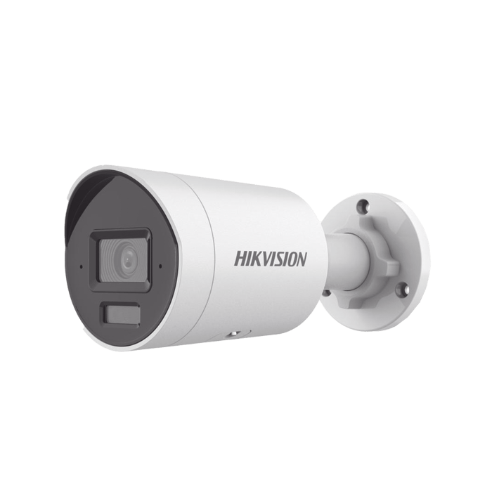 CAMARA HIKVISION IP 2 MPX BULLET, 2,8MM, Dual Light, Micrófono Integrado, 2.8 mm, 40 mts Luz Blanca + 40 mts IR, ACUSENSE, IP67, PoE