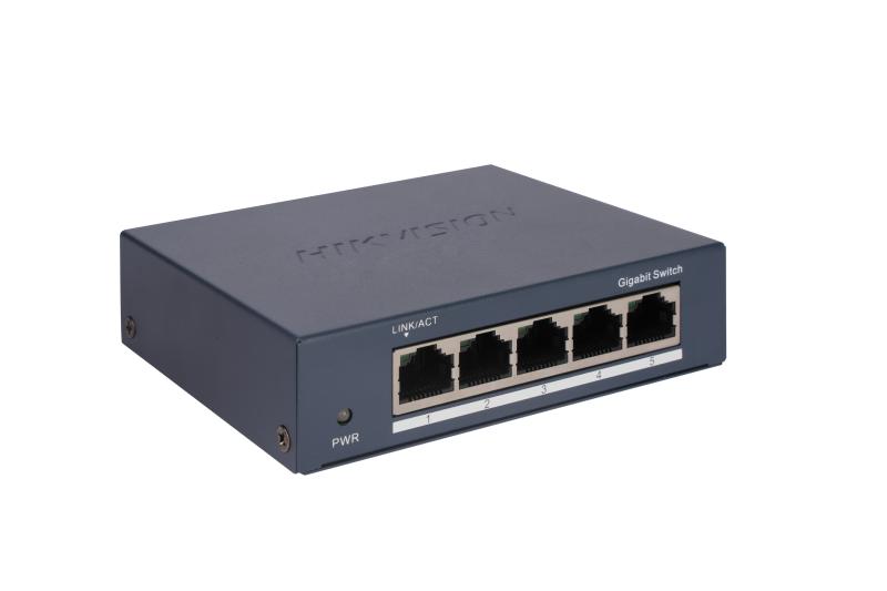 SWITCH ETHERNET 5 BOCAS HIKVISION NO ADMINISTRABLE GIGABIT