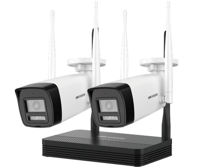 Kit IP Inalámbrico Hikvision Easy link 4 Mpx, NVS 4 Canales, 2 bullet exterior Dual Light