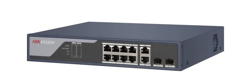 SWITCH HIKVISION 8 PUERTOS POE RJ45, 2 × GIGABIT COMBO, 125 W