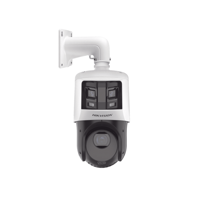 Domo PTZ IP 2 Mpx, TandemVu, Panoramica, 25X Zoom, IR 100 mts, IP66, PoE+, Entrada-Salida de Audio y Alarma, Micro SD