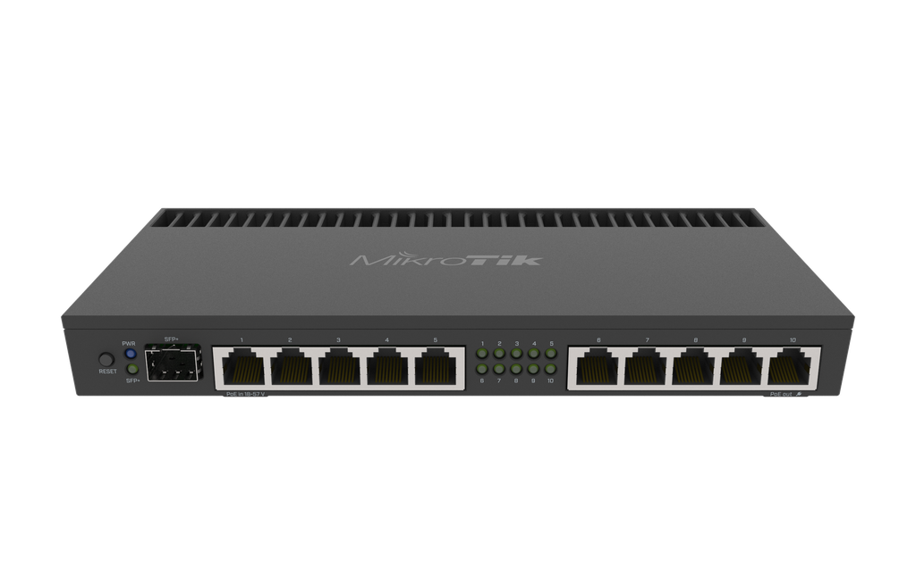 RouterBoard, CPU 4 Núcleos, 10 Puertos Gigabit Ethernet, 1 puerto SFP+