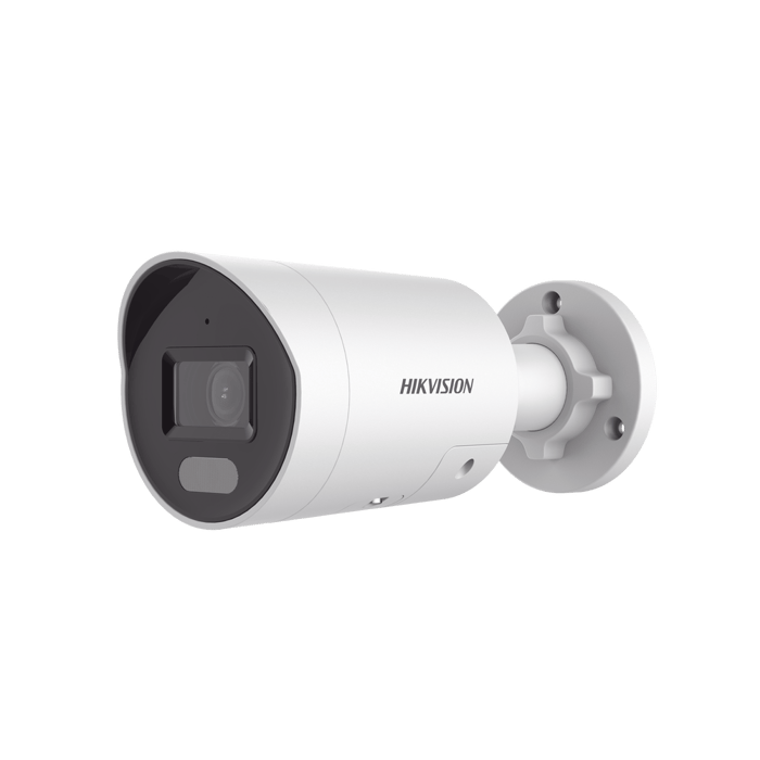CAMARA HIKVISION IP 4MPX BULLET, 2.8 mm, IR + 40 mts Luz Blanca, Microfono, IP67, Captura Facial, PoE, ACUSEARCH