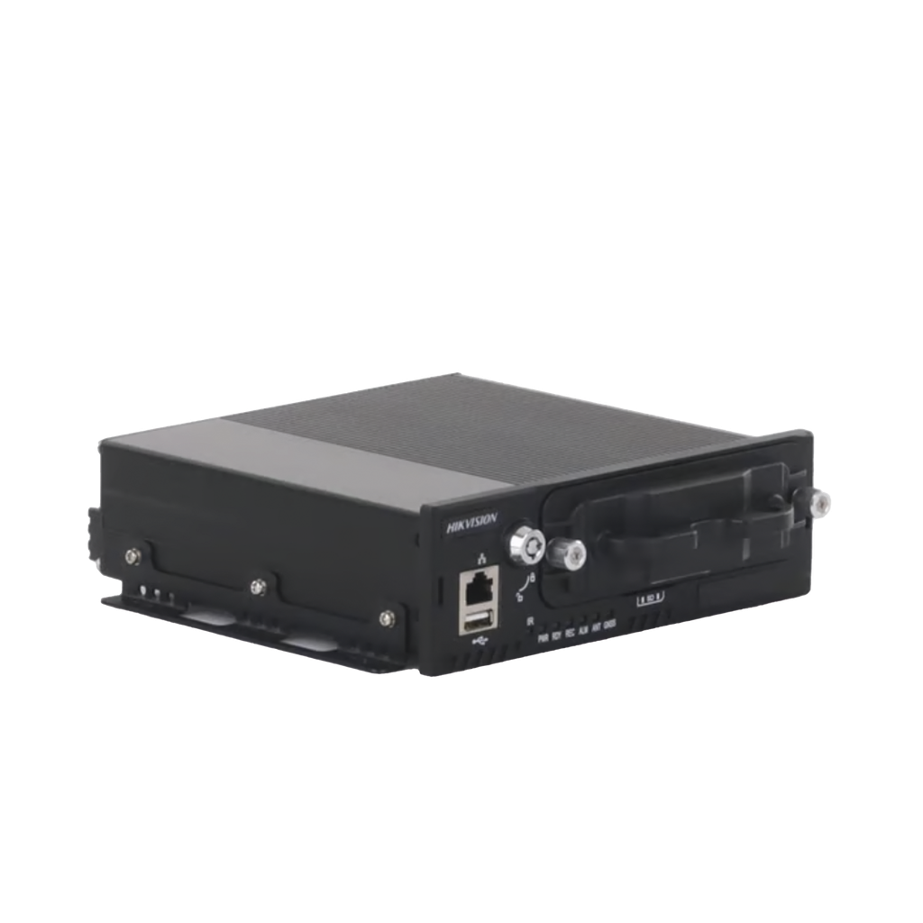 DVR Móvil 4 canales Hikvision 2 mpx, Sensor G, IA, Soporta 2 HDD, Alarmas I/O, Incluye 1 SSD de 1 TB