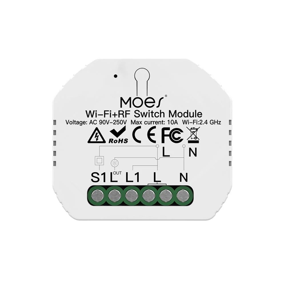 Mini Switch WIFI. Max 10A, 1 Canal - MOES