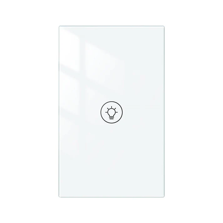 Tecla Dimmer Smart WIFI de 1 canal. Vivo + Neutro. Color Blanco. Tecla touch. Panel de vidrio - MOES