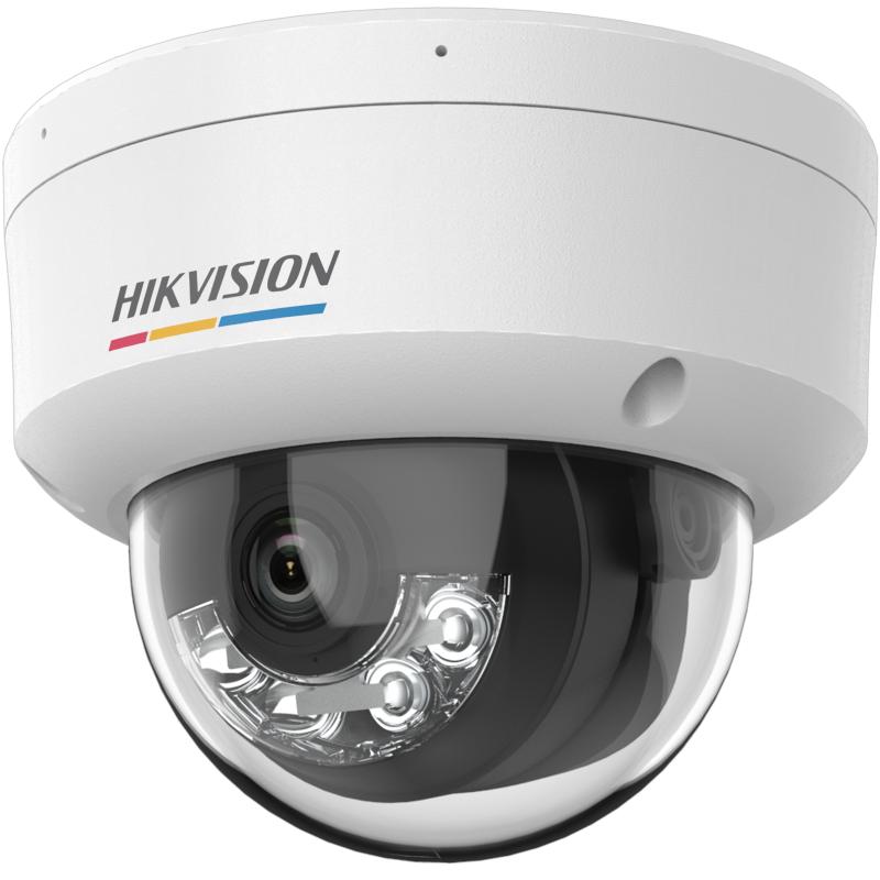 CAMARA HIKVISION IP 2MPX DOMO COLOR VU, 2,8MM, LUZ HIBRIDA 30 MTS, 12V O POE, MICRÓFONO,  IP67