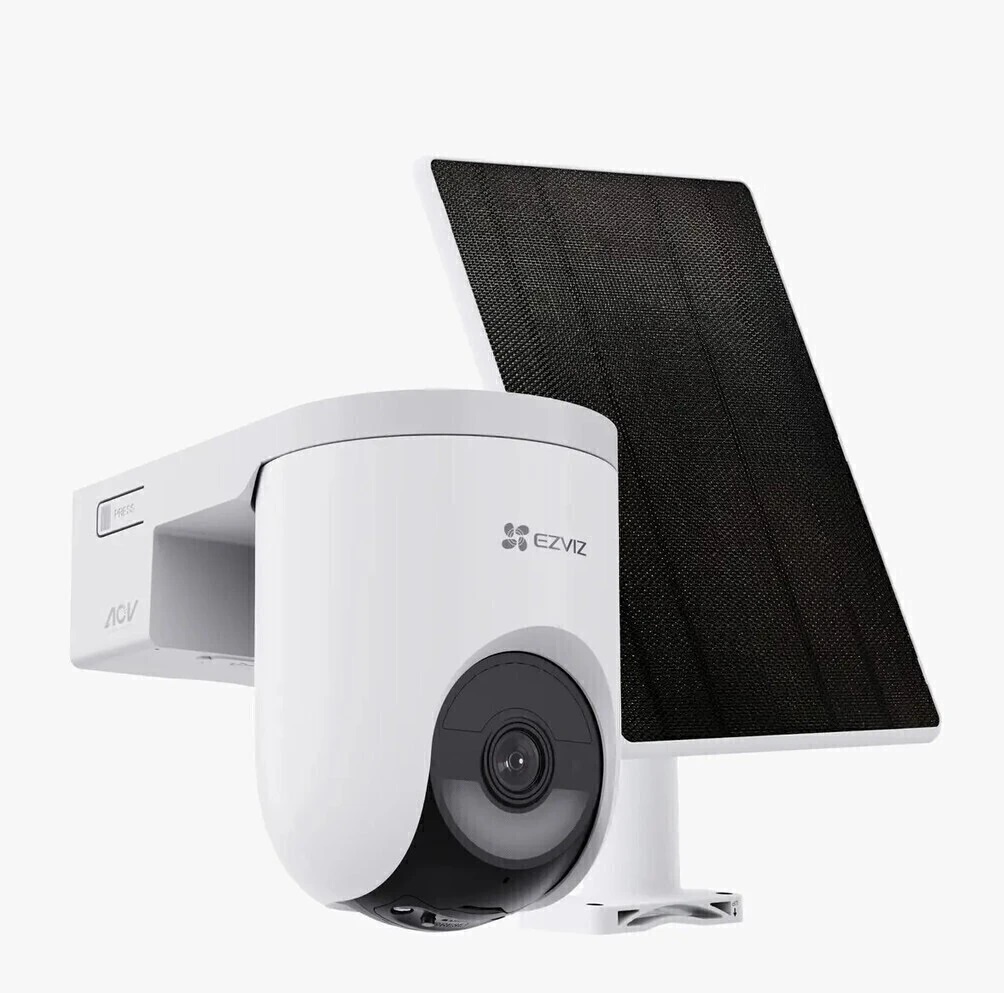CÁMARA EXTERIOR EZVIZ PT HB8 PANEL SOLAR 4MP, Wi-Fi,  IA, Color Nocturno, IP65 (SIN 4G)