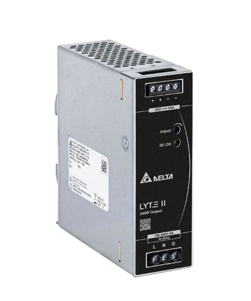 FUENTE DE ALIMENTACIÓN HIKVISION PARA RIEL DIN, ENTRADA 90–264 VCA, SALIDA 48 VCC 5 A, 240 W