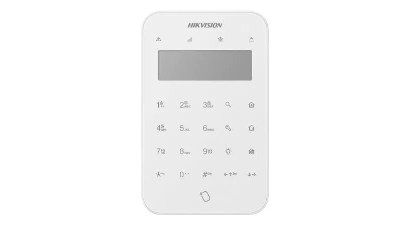 TECLADO HIKVISION INALÁMBRICO LCD, BLANCO
