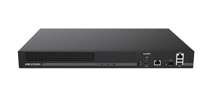 Decodificador IP Hikvision para videowall, con 4 salidas HDMI y resolución de salida hasta 4K