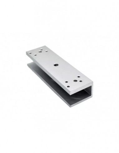 [EL-180U] ACCESORIO EN U PARA MONTAJE DE CERRADURA MAGNETICA EN PUERTAS DE VIDRIO 180 KG 
