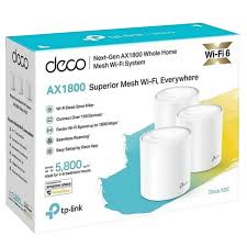 [DECO-X20-3] ACCESS POINT, ROUTER AX1800, SISTEMA WI-FI MESH TP-LINK DECO E4 BLANCO 100V/240V 3 UNIDADES, 1.201 MBPS EN 5 GHZ Y 574 MBPS EN 2.4 GHZ.