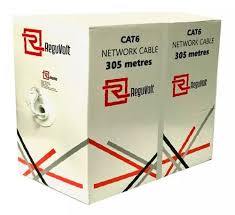 [RV-UTP-604] CABLE UTP CAT6 REGUVOLT INTERIOR VAINA GRIS LSZH PURO COBRE (305 MTS)