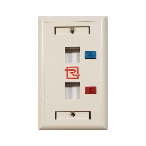 [RV-FPLATE-2U] FACE PLATE 2 PORT