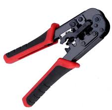 [RV-CRIMPTOOL-2] HERRAMIENTA DE CRIMPEAR RJ45 PARA 8P/4P/ (DEC+6P PLUG MODULAR). CON CORTA CABLE. CON TRINQUETE. 