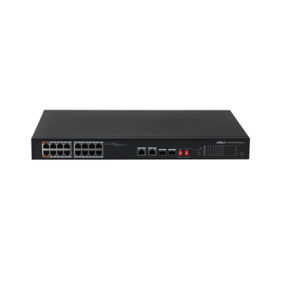 [﻿PFS3218-16ET-135﻿] SWITCH DAHUA POE 16 POE+ 135W SFP X 2, POE WATCHDOG