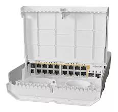 [CRS318-16P-2S+OUT] SWITCH MIKROTIK 318-16P-2S+OUT 16POE OUT + 2SFP+ S/F