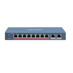 [DS-3E0310HP-E] SWITCH POE HIKVISION DE 8 PUERTOS POE DE 10/100 MBPS, 2 RJ45 DE 10/100 MBPS, , 802.3AF,  120W, 48 VDC, 2,5A