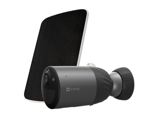 [CS-BC1c/SP-R100] Cámara Ezviz bullet con Batería CS-BC1c (4K) + panel solar, Up to 180 Days of Battery Life (10,400 mAh), Supports Wi-Fi 6 Network (2.4 GHz