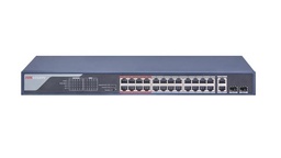[DS-3E0326P-E] SWITCH NO ADMINISTRABLE HIKVISION 24 PUERTOS POE, 2  UPLINK GB  RJ45, 2 SFP,  370W