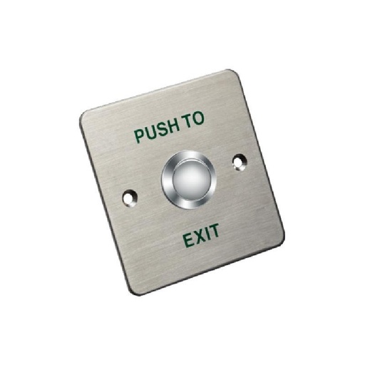 [DS-K7P01] Botón salida Hikvision metálico con base de aluminio cuadrada (86x86x29mm)