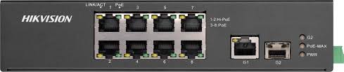 [DS-3T0310HP-E/HS] SWITCH HIKVISION NO ADMINISTRABLE, 6 PUERTOS POE, 2 Hi POE, 1 GIGABIT RJ45, 1 SFP