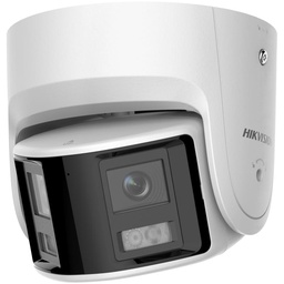 [DS-2CD2347G2P-LSU/SL(2.8mm)] CAMARA HIKVISION IP 4MPX domo panorámica colorvu 3.0, 180°, AI, LED estroboscópico, IP67