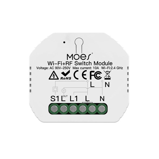 [WRM-104-MS] Mini Switch WIFI. Max 10A, 1 Canal - MOES