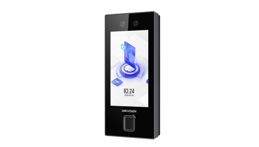 [DS-K1T344MBFWX-E1] CONTROL DE ACCESO HIKVISION CON RECONOCIMIENTO FACIAL, pantalla táctil 4,5", 2 mpx, lectura de tarjetas, huella, tarjeta, facial, Audio bidireccional, 12 VCC o PoE
